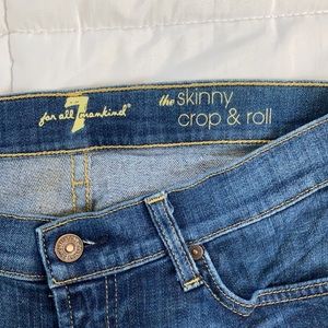 7 for all mankind skinny jeans, size 29